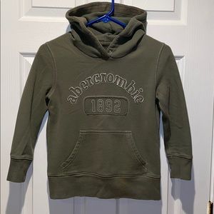 Abercrombie Kids Hooded Distressed Sweatshirt - Green X-Large